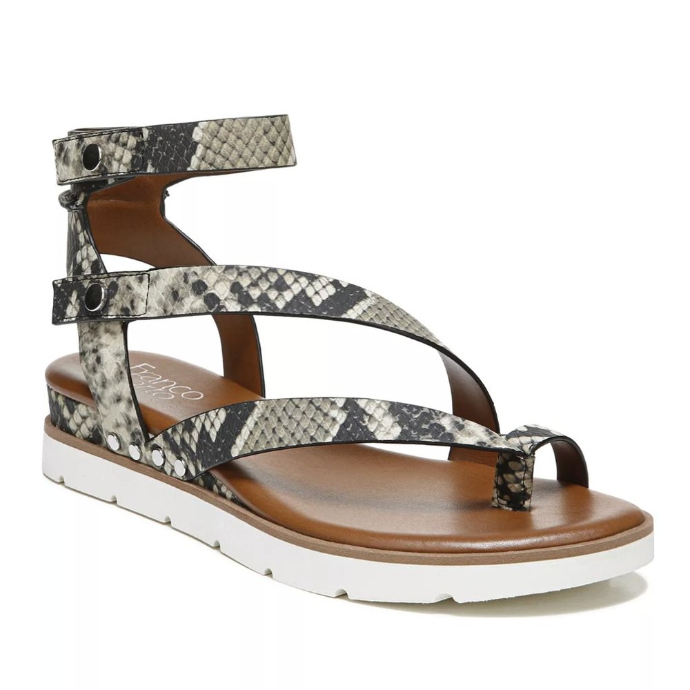 Franco Sarto Snake Print Sandals
